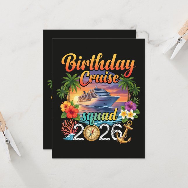 Convite Férias de Aniversário de Cruzeiro (Frente/Verso In Situ)