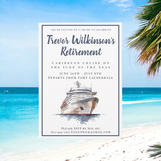 Convite Férias de cruzeiro de reforma para as Ilhas Tropic (Criador carregado)