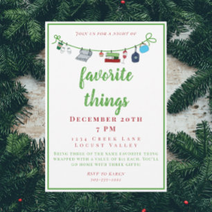Convite Férias de Natal Coisas Favoritas Festivas