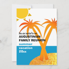 Convite Férias de Verão de Reunião Familiar