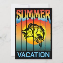 CONVITE FÉRIAS DE VERÃO PESCA OCEANO PÔR DO SOL