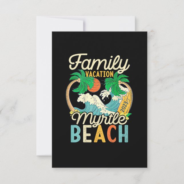 Convite Férias Familiares de Myrtle Beach 2023 Corresponde (Frente)