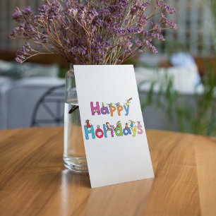 Convite Férias Felizes das Crianças Tipografia de Boneco P