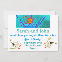 Convite Férias na Praia, Arte de Caranguejo Fresco à Beira