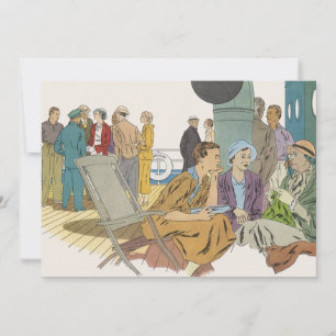 Convite Férias Vintage, Passageiros de Navio de Cruzeiro n