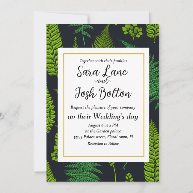 Convite Ferns (Frente)