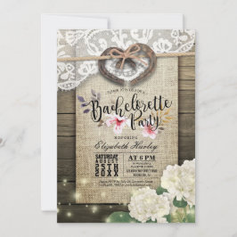 Convite Ferradura Cardíaca Lace Hidrégia Festa de solteira