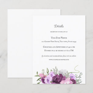 Convite Ferraduras e Flores Roxas