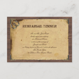 Convite Ferraduras rústicas do país que Wedding o ensaio
