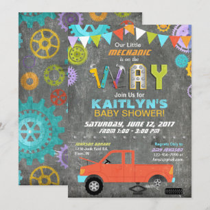 Convite Ferramentas Mecânicas De Lâminas De Carro Chá de f