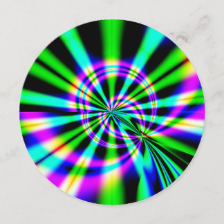 Convite Ferris Wheel Fractal Art Birthday