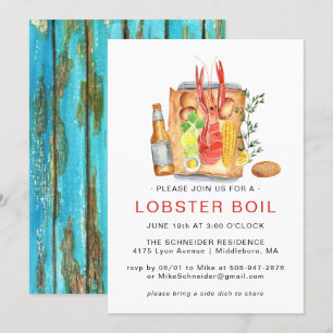 Convite Fervura de Lagosta de Verão   Churrasco de Lagosta