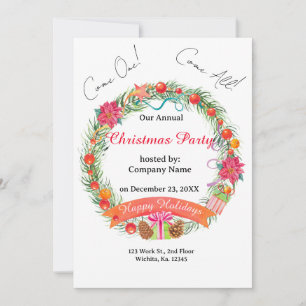 Convite Feset Wreath Corporate Office Partido de Natal