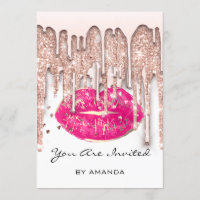 Festa 16º Beijo Vermelho Lábios Rosa Brilho Branco