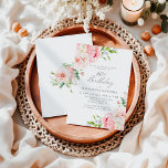 Convite Festa 60º Aniversário de Surpresa Feminina de Rosa<br><div class="desc">Um belo e feminino convite de festas surpresa para celebrar um 60º aniversário em estilo elegante. Este design floral é junto com uma armação de rosas cor-de-rosa encantadoras e verde. Este convite está disponível como convite impresso ou download digital.</div>