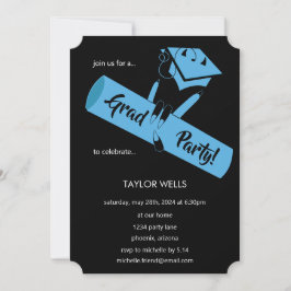 Convite Festa à vontade! Blue2