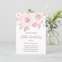 Festa-aniversário de 30 anos de Rosa de mulheres e