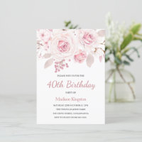Festa-aniversário de 40 anos de Rosa de mulheres e