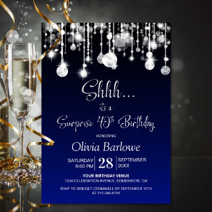 Convite Festa aniversário de 40 anos de Surpresa Azul