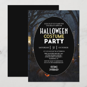 Convite Festa Anual de Fantasias de Halloween da Floresta