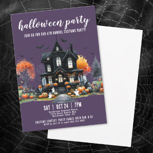 Convite Festa Anual de Halloween da Casa Assombrada