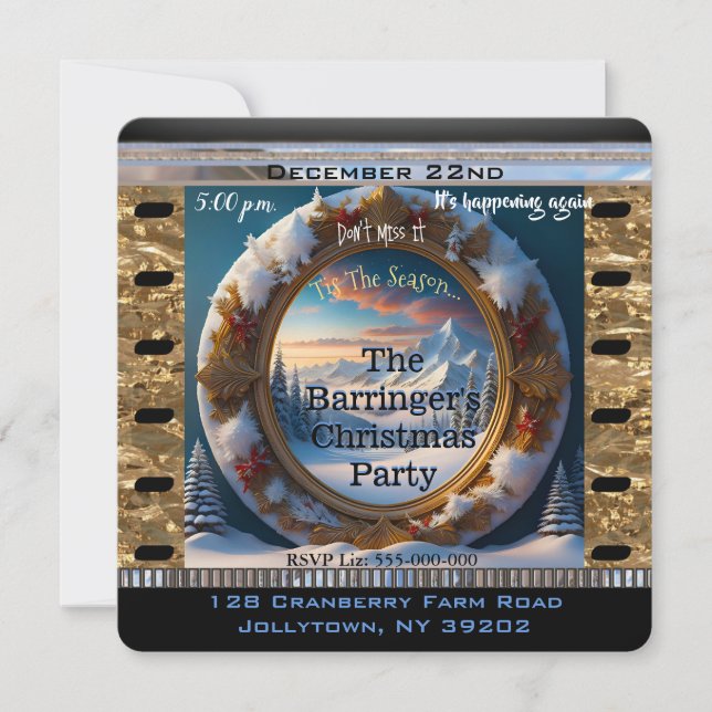 Convite Festa Anual de Natal Pacífica do Monte Neve (Frente)