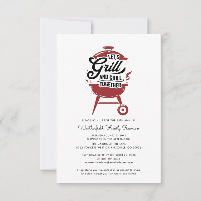 Convite Festa anual do CHURRASCO de Reunião da Família xad (Frente)