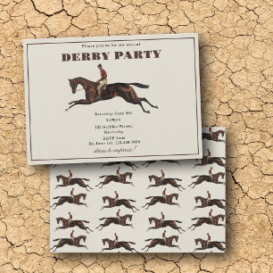 Convite Festa Anual do Derby Cavalo Equestre Corrida