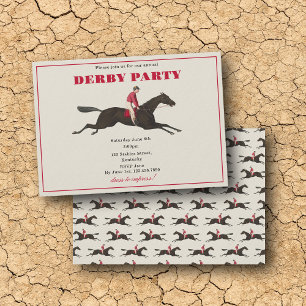 Convite Festa Anual do Derby Cavalo Equino Corrida