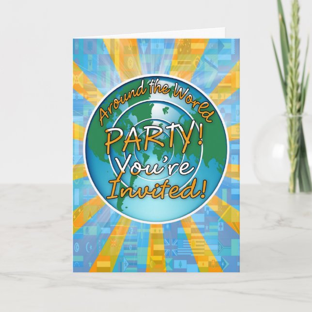Convite Festa ao redor do mundo com Globe (Frente)