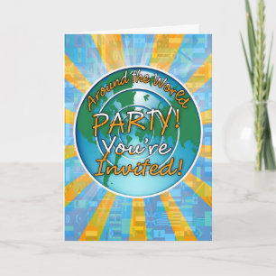 Convite Festa ao redor do mundo com Globe