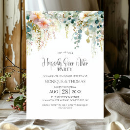 Convite Festa Após Casamento com Verdejante Eucalipto