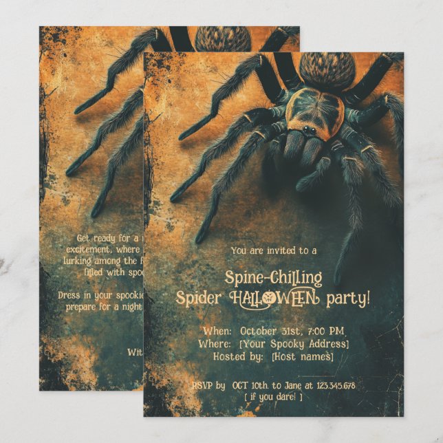 Convite Festa 🕷️ Aranha Aranha Refrigerante HALLOWEEN (Frente/Verso)