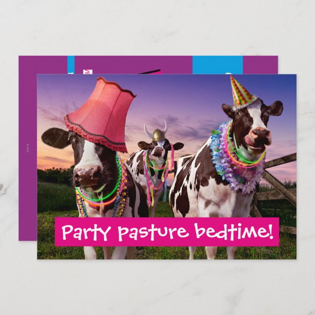 Convite Festa Até As Vacas Chegarem Em Casa (Frente/Verso)