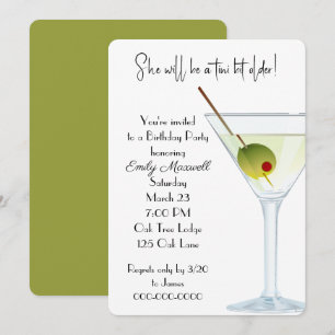 Convite Festa Birthday Martini Em Branco