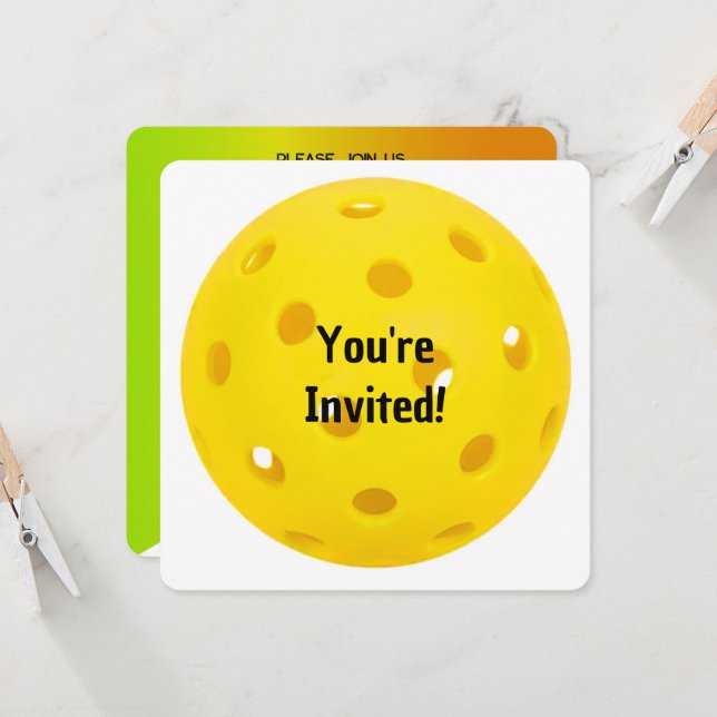 Convite Festa Birthday Pickleball (Frente/Verso In Situ)