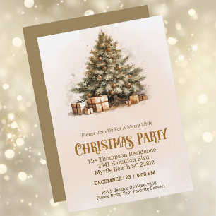 Convite Festa Boho de Árvore de Natal Antiga