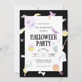 Convite Festa bonito do Pastel Halloween