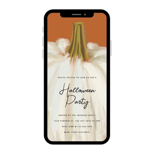 Convite Festa Branca de Abóbora (Criador carregado)