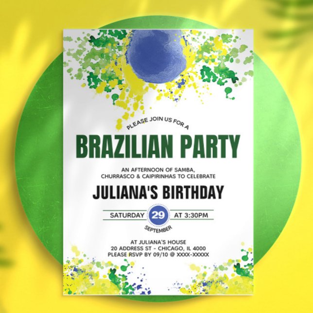 Convite Festa Brasileira (Brazilian party invitation elegant, modern and best of all, without cliches.)