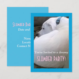 Convite Festa Cachorro Branco Dormindo Cachorro Festa do C