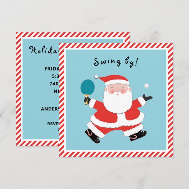 Convite Festa Casual de Natal (Frente/Verso)