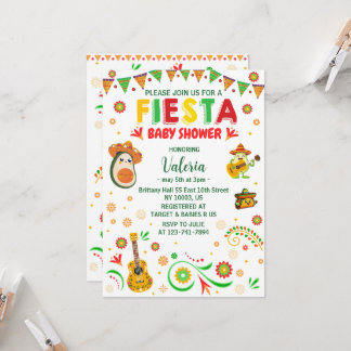 Convite festa chá de fraldas mexicano