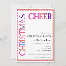 Convite Festa Colorida de Natal de Natal