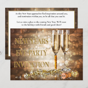 Convite Festa Colorida de Véspera de ano novo das Luzes d