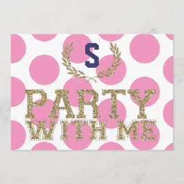 Convite FESTA COM MIM Pink Love Inspirou Sweet 16