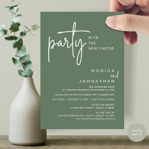 Convite Festa Com Os Recém-Casados, Janto De Casamento
