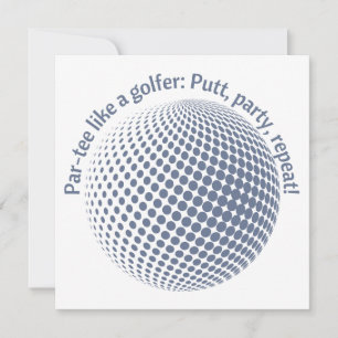 Convite Festa como um golfista
