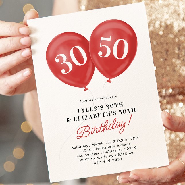 Convite Festa Conjunta de Aniversário Dupla Celebração Ver (Criador carregado)