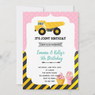 Convite festa conjunta de construção de sorvetes